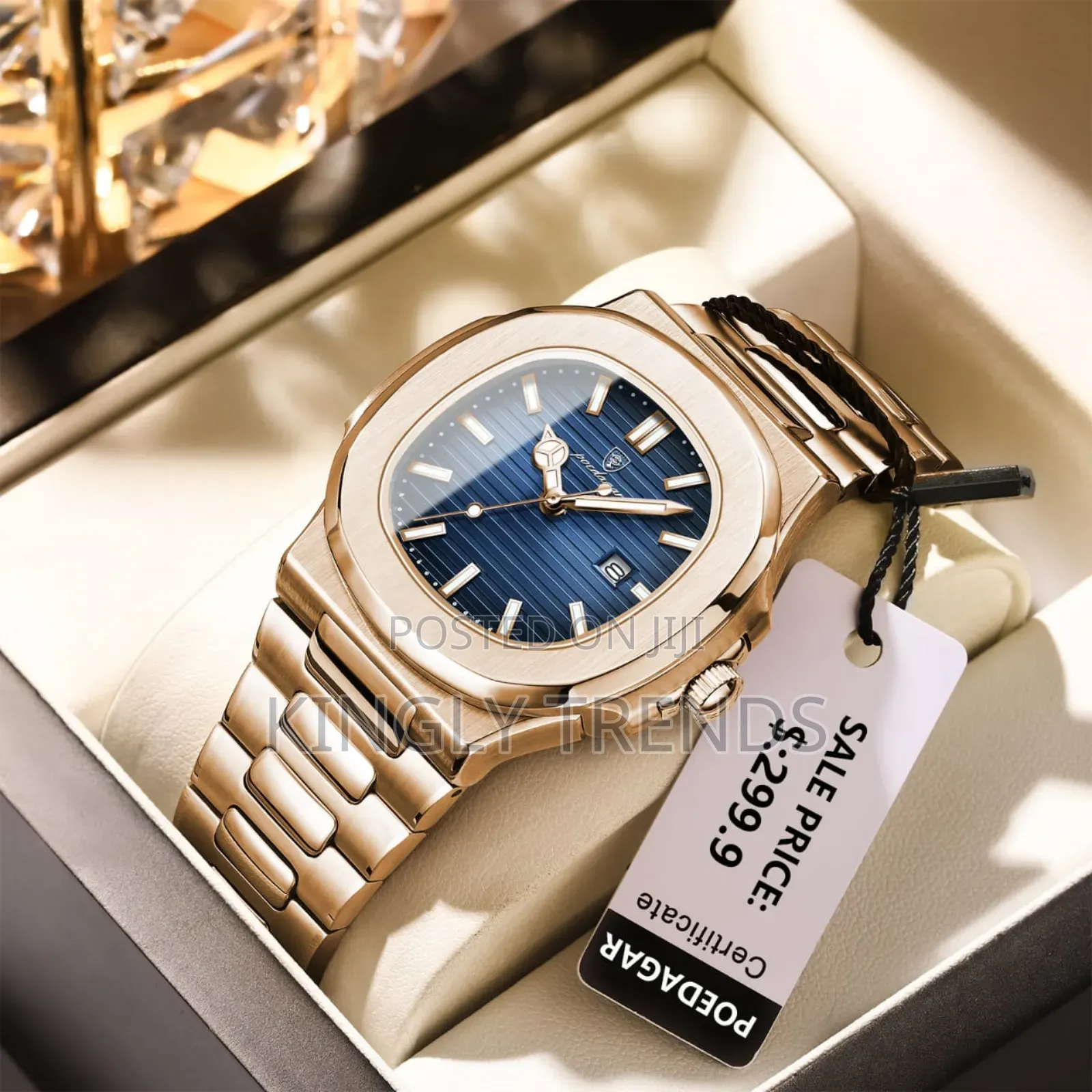 Poedagar Quality Stainless Wristwatch for Men