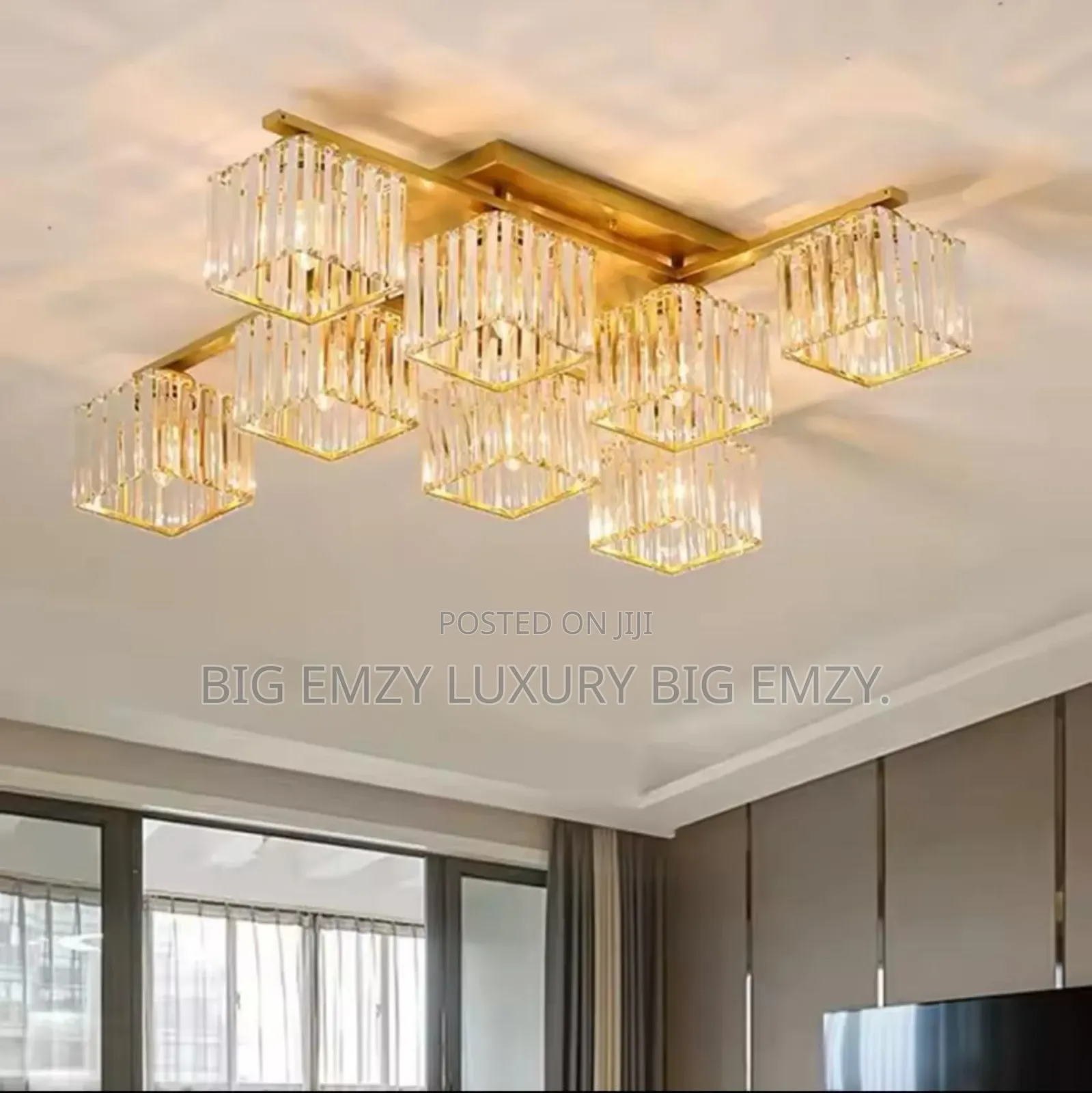 Modern Crystal Ceiling Light.