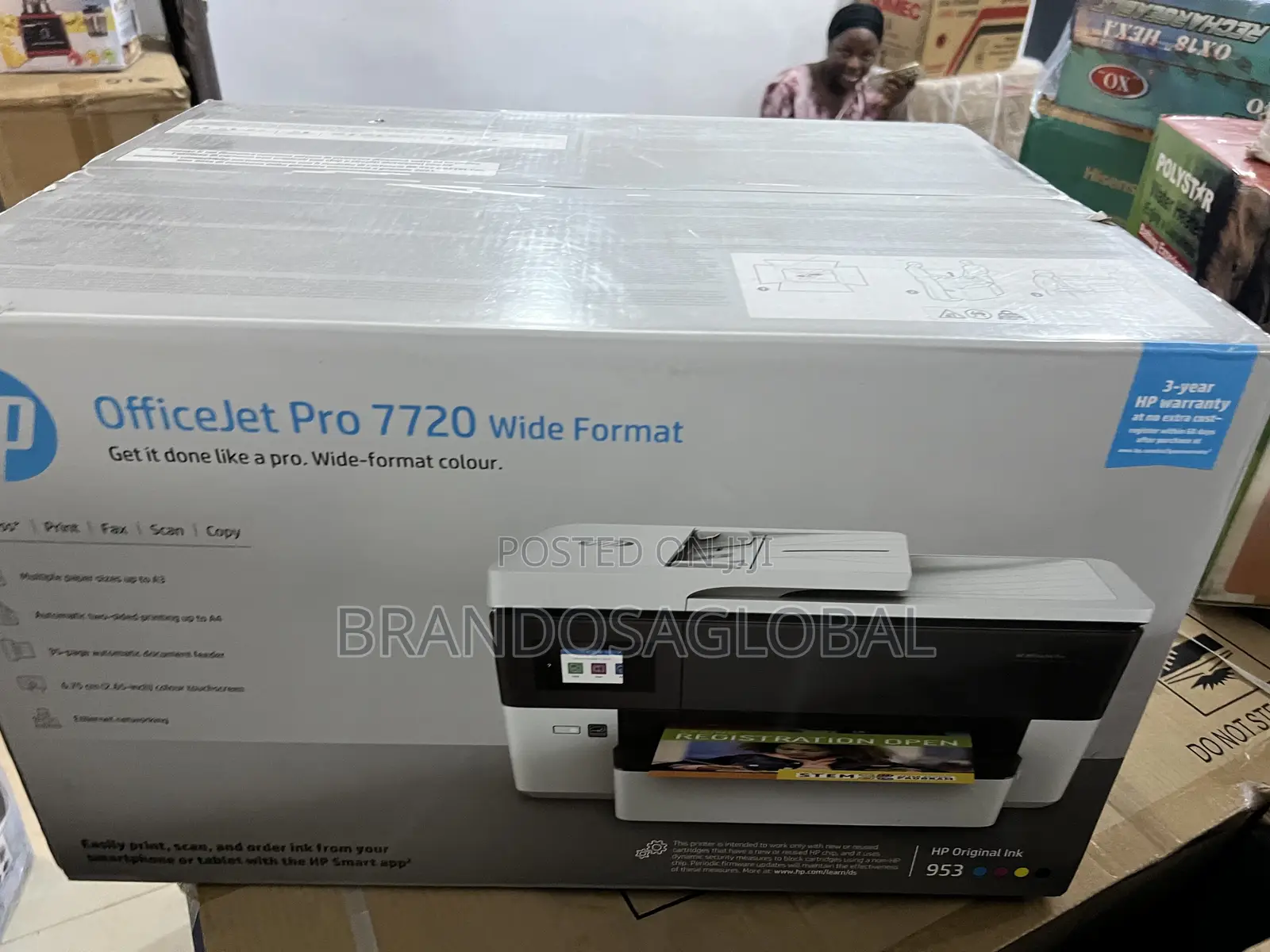 Hp Officejet Pro 7720 Y0s18a – Color Duplex Inkjet Printer
