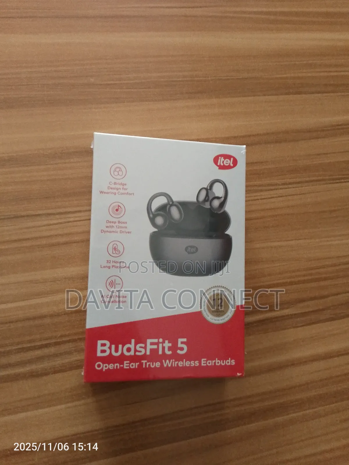 Buds Fit 5 Open-Ear Wireless Earbuds With Deep Bass
