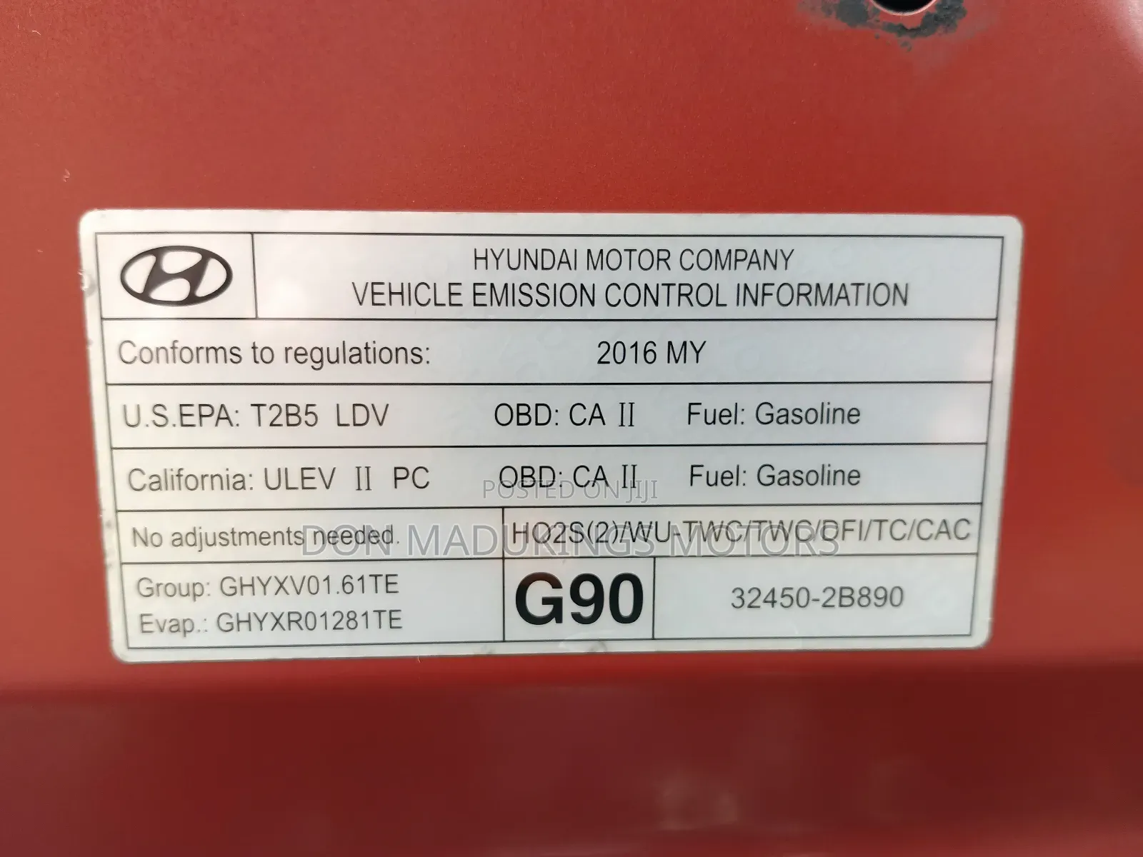 Hyundai Tucson Limited FWD 2016 Orange
