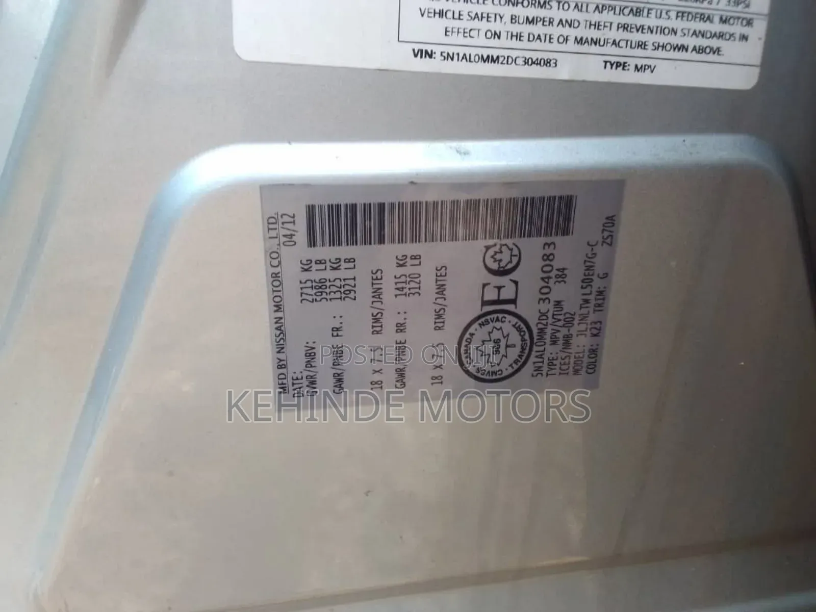 Infiniti JX 2012 Silver