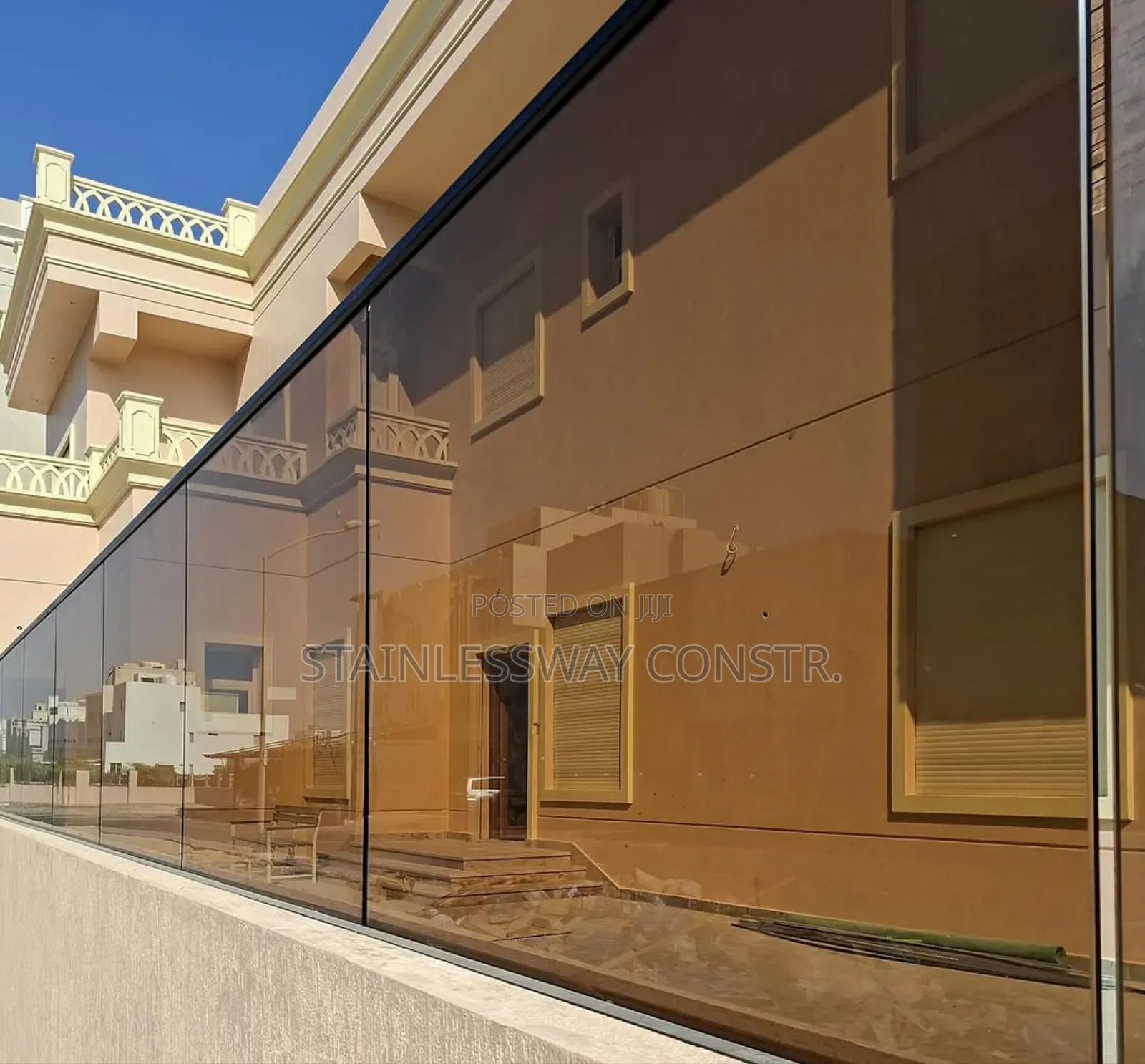 Tinted Glass Railing - Sophisticated Style