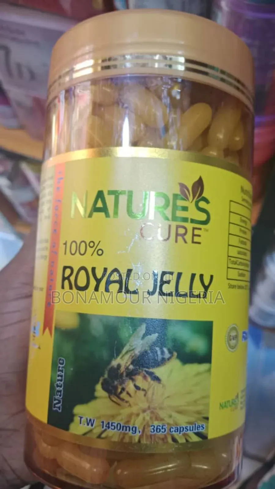 Natures Cure Royal Jelly 1450mg X365 Caps