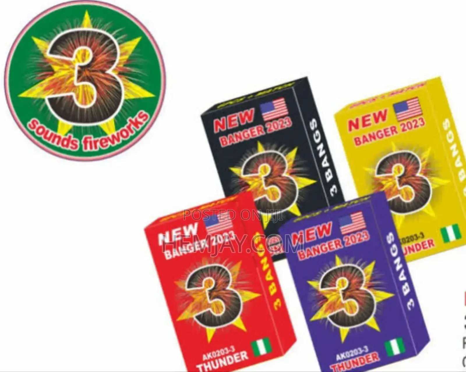 3 Sound Banger. (20pack in a Bundle) "Three Shot in a Stick"
