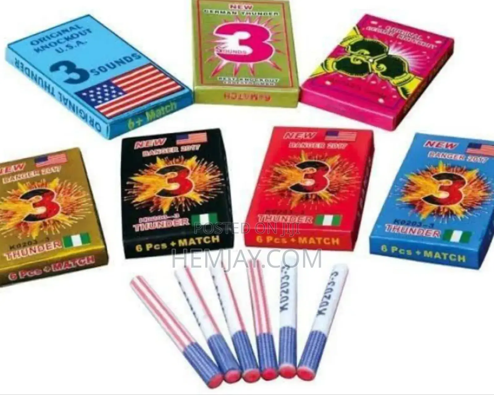 3 Sound Banger. (20pack in a Bundle) "Three Shot in a Stick"
