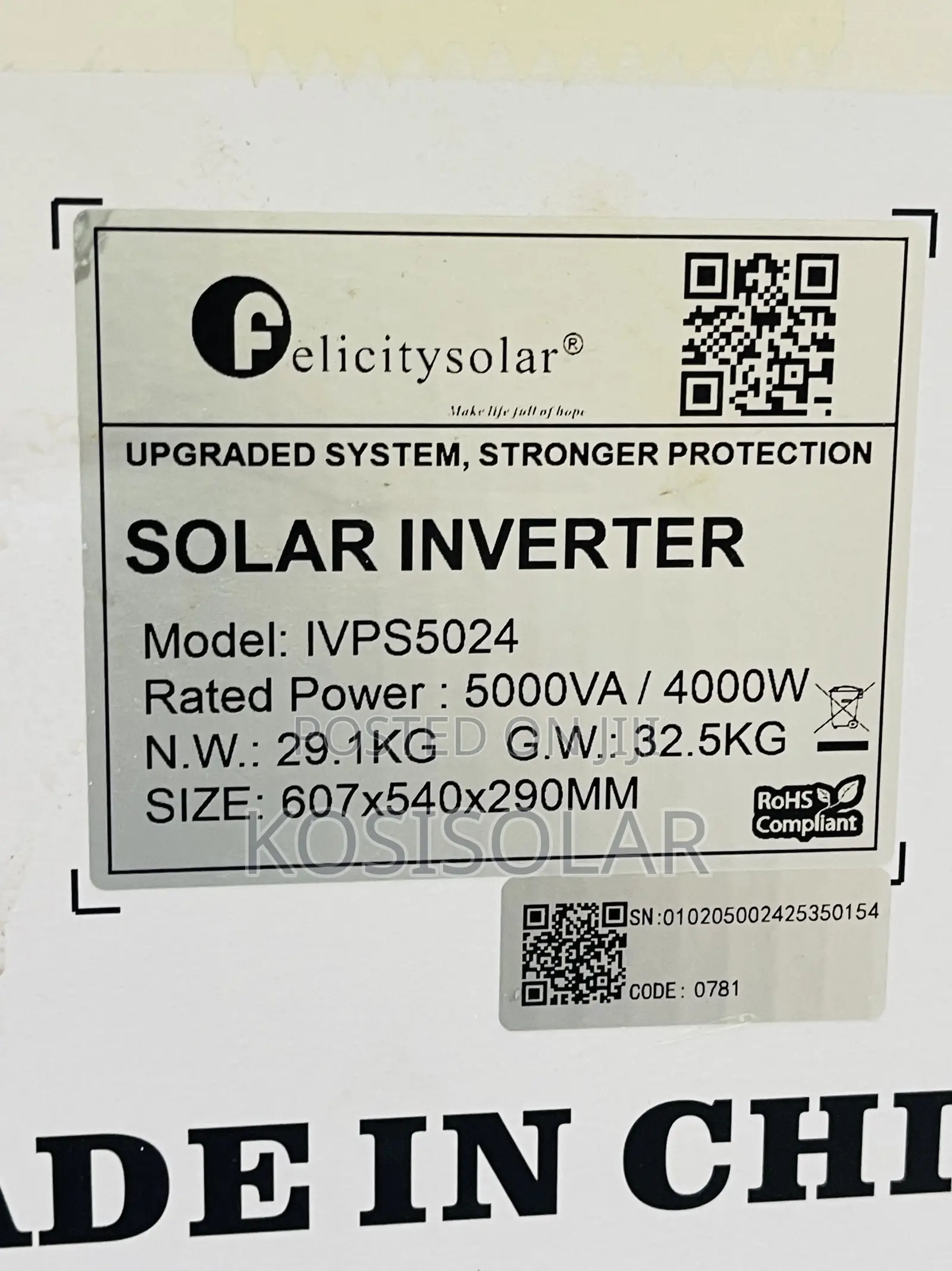 5kva 24v Felicity Solar Inverter