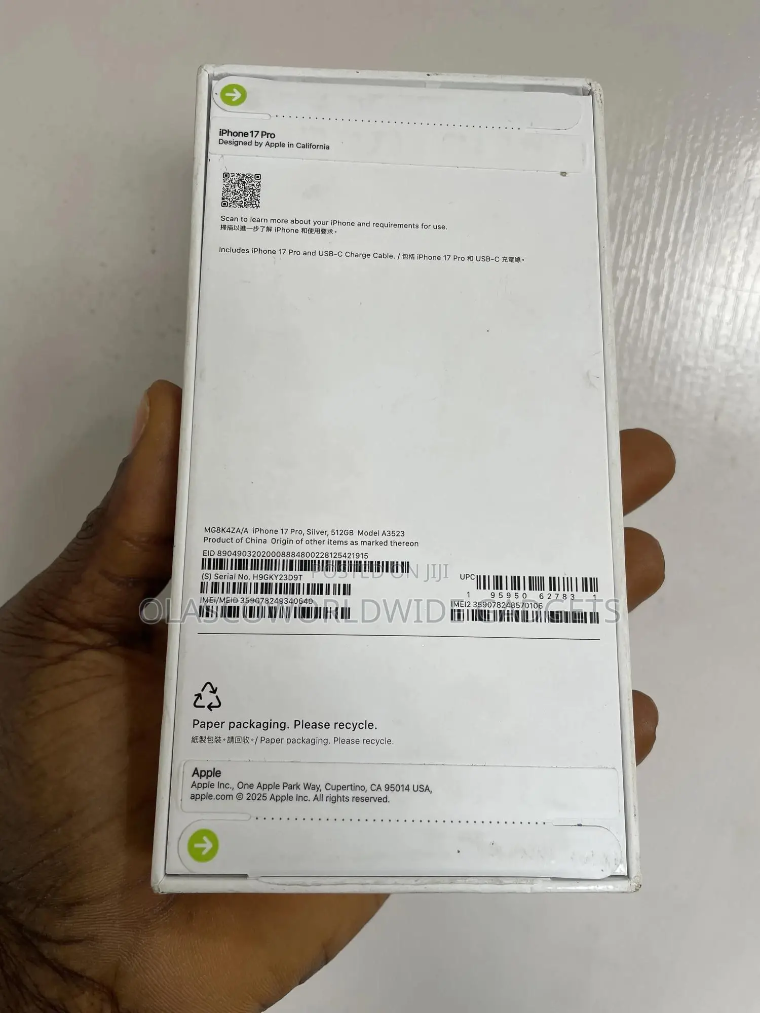 New Apple iPhone 17 Pro 512 GB Silver