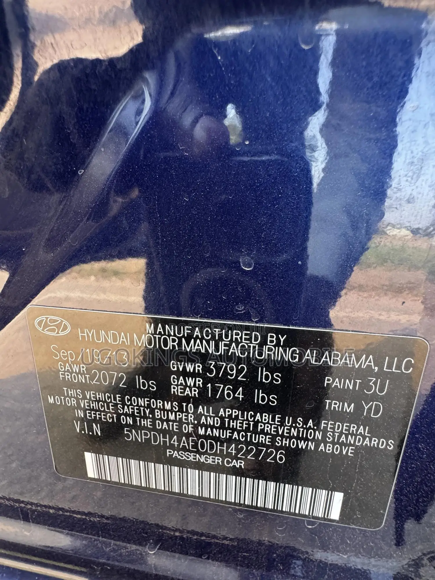 Hyundai Elantra SE 4dr Sedan (1.8L 4cyl 6A) 2014 Blue