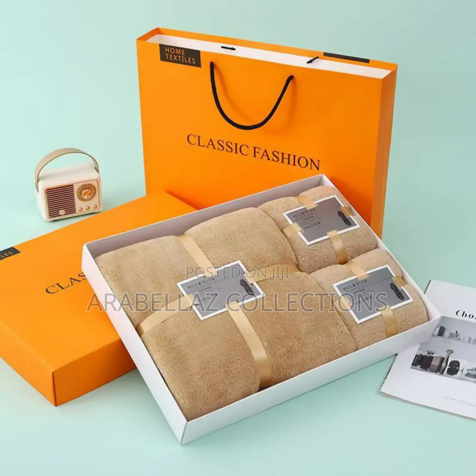 Classic Fashion Home Textiles" Towels.
