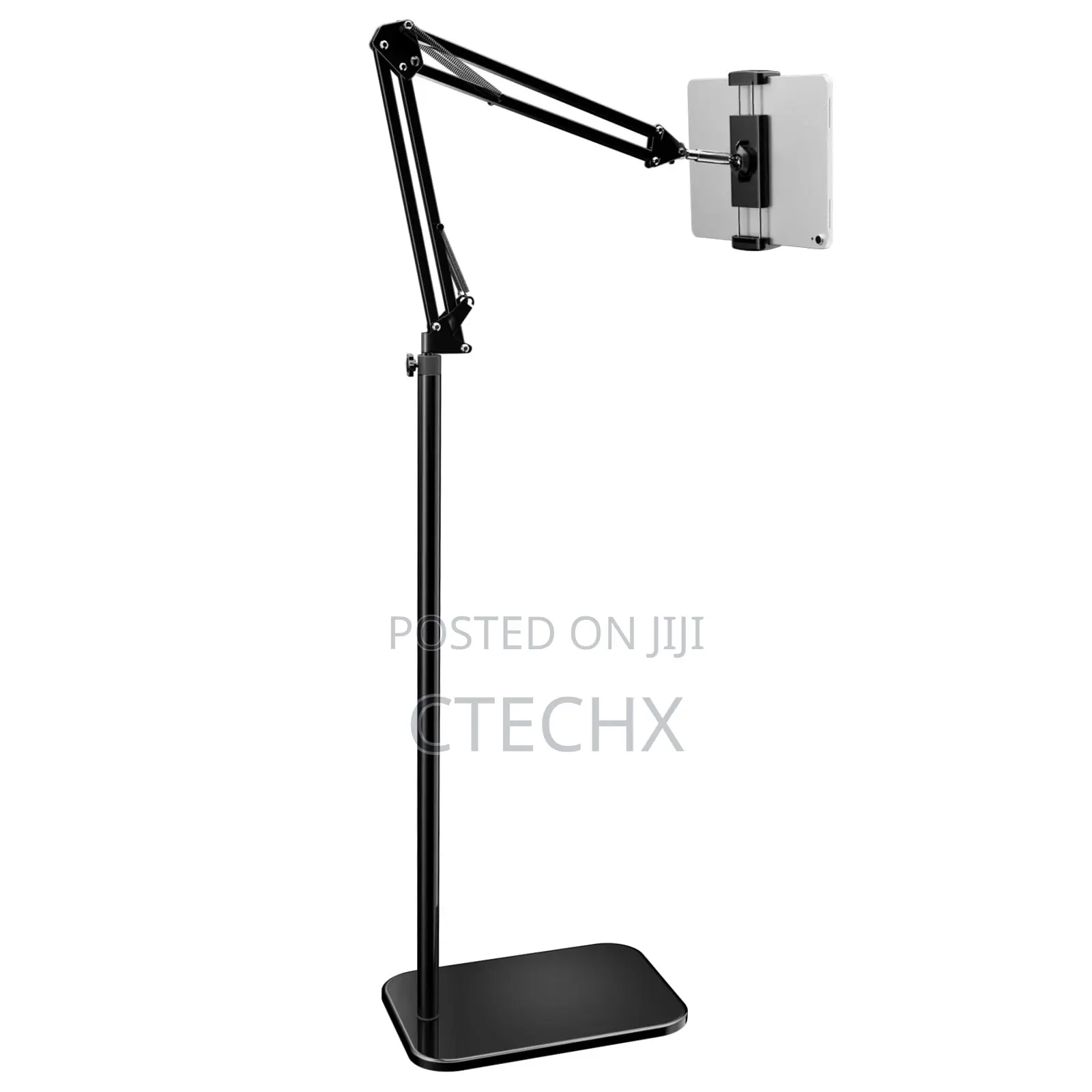 Phone or Tablet Floor Stand Holder. Adjustable + Foldable 4-12.9 Inch
