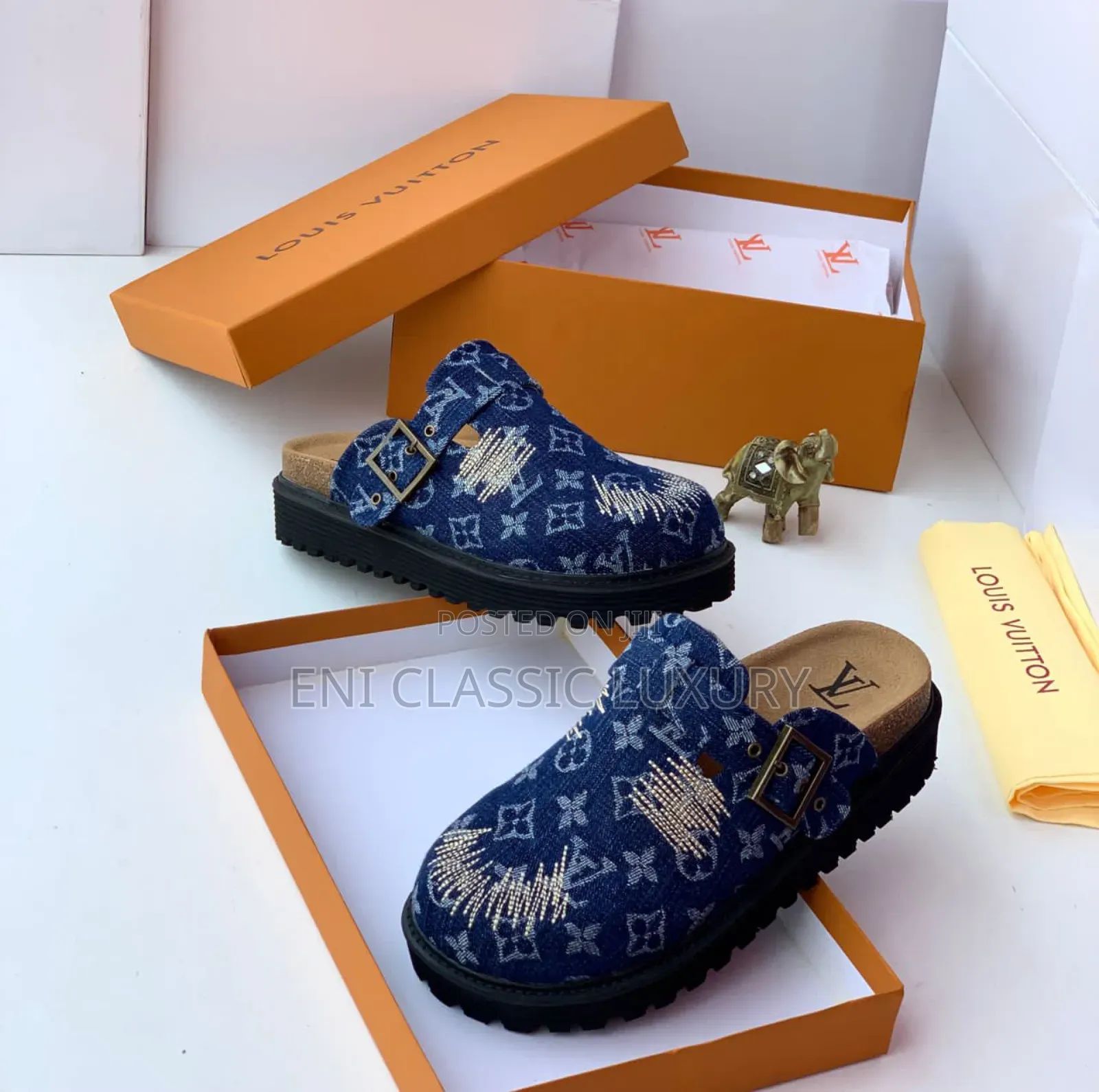 Pure Quality Luxury Men's Half Shoes Louis Vuitton Well Banded Package