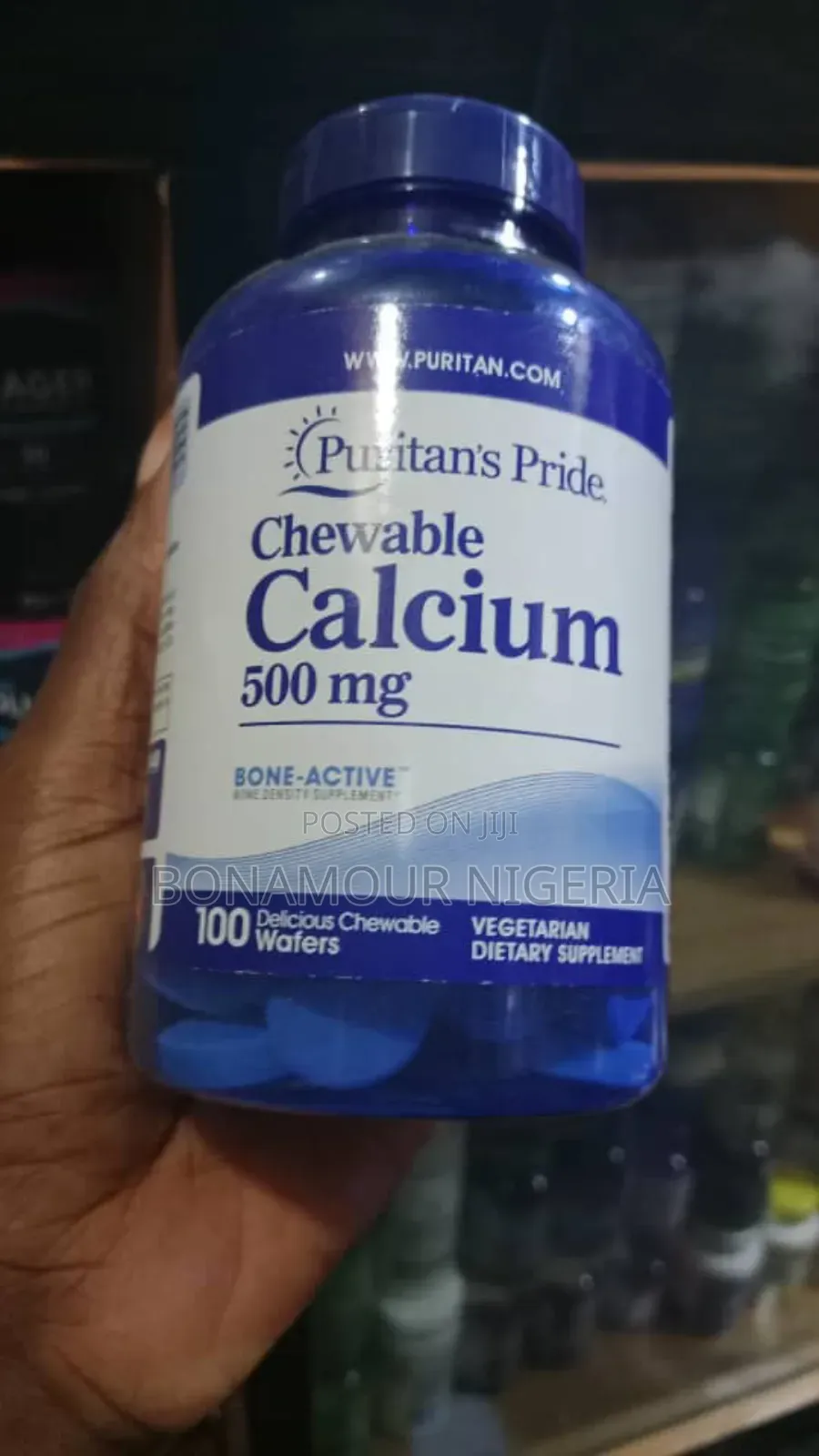 Puritan's Pride Chewable Calcium 500mg X100