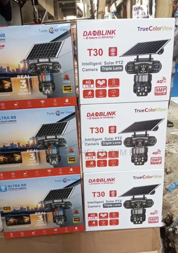 3 Lens Solar CCTV Cameras Is Available in Limited Stock Order