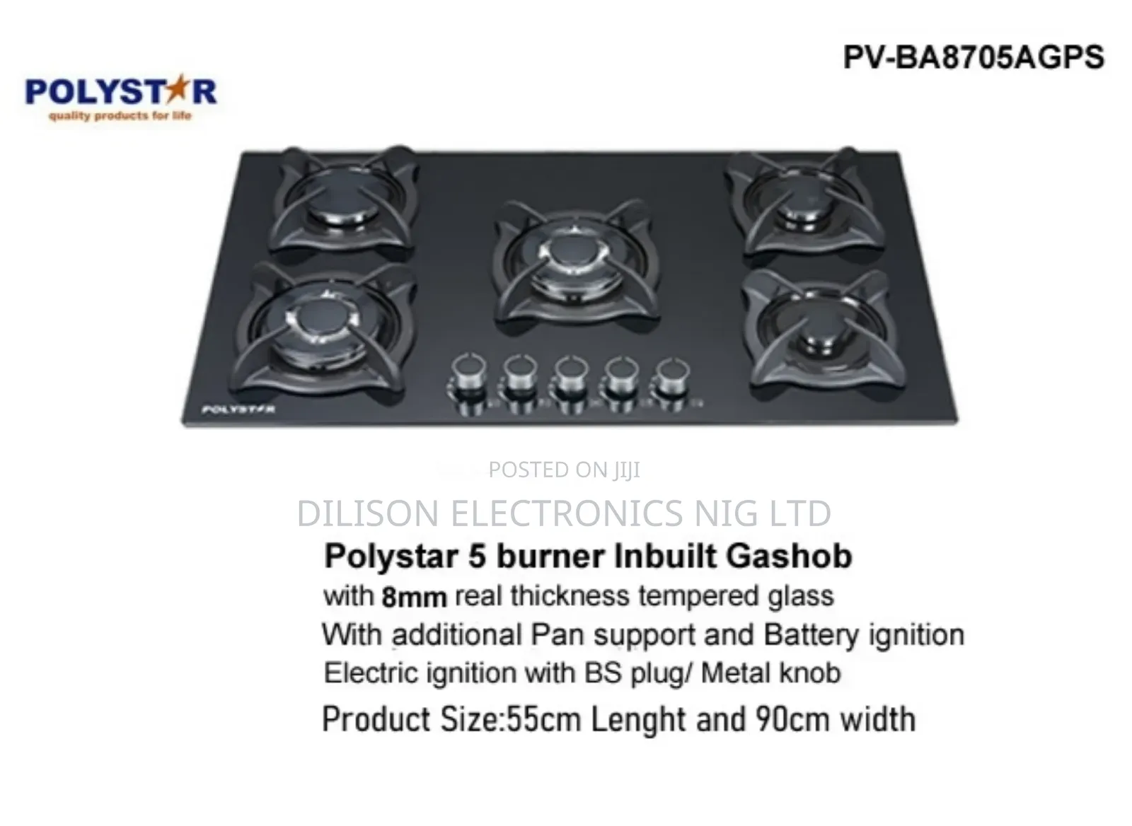 Polystar 5 Burner Goshob With 8mm Real Thickness