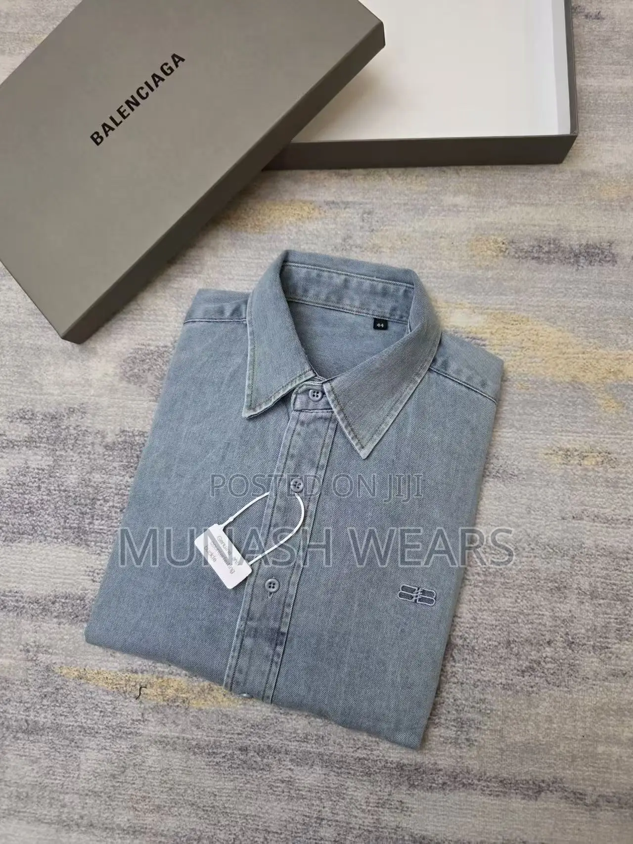 Luxury Balenciaga Jean Shirt With Classic Style