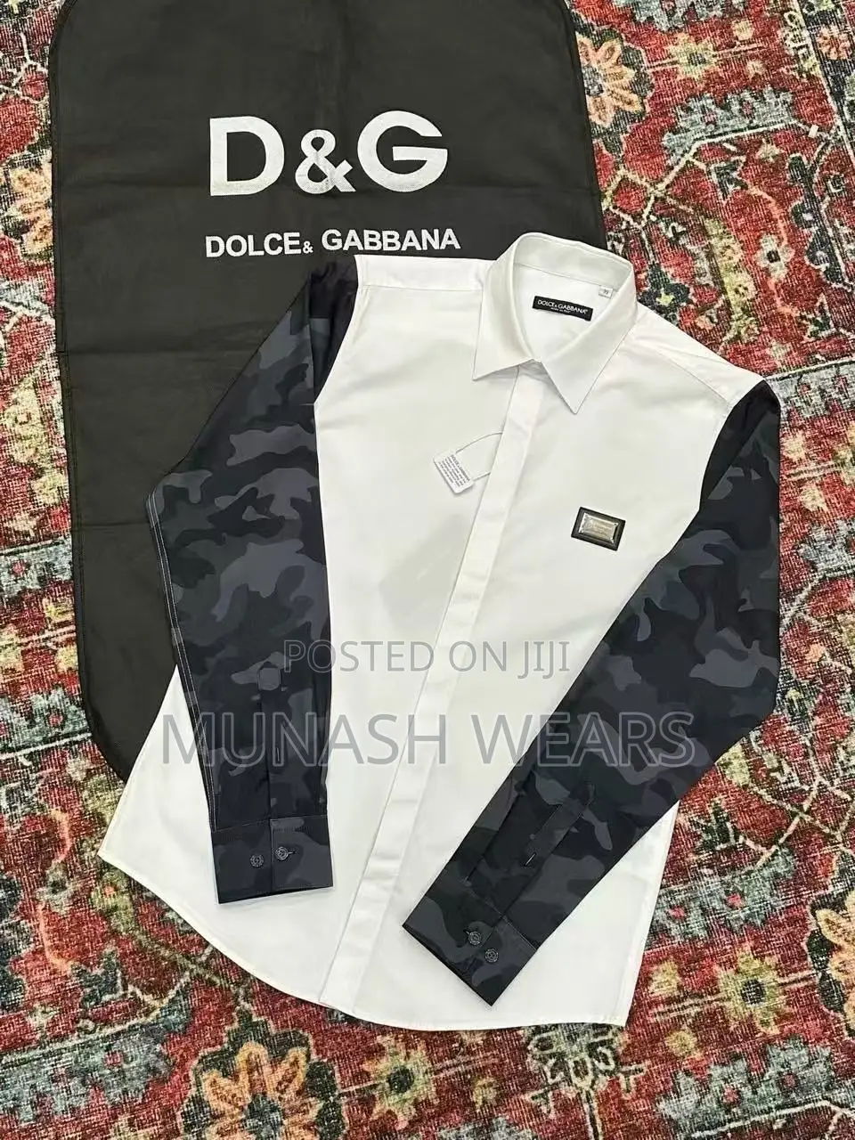 Luxury D&G Shirt For Men With Crest . S-5xl