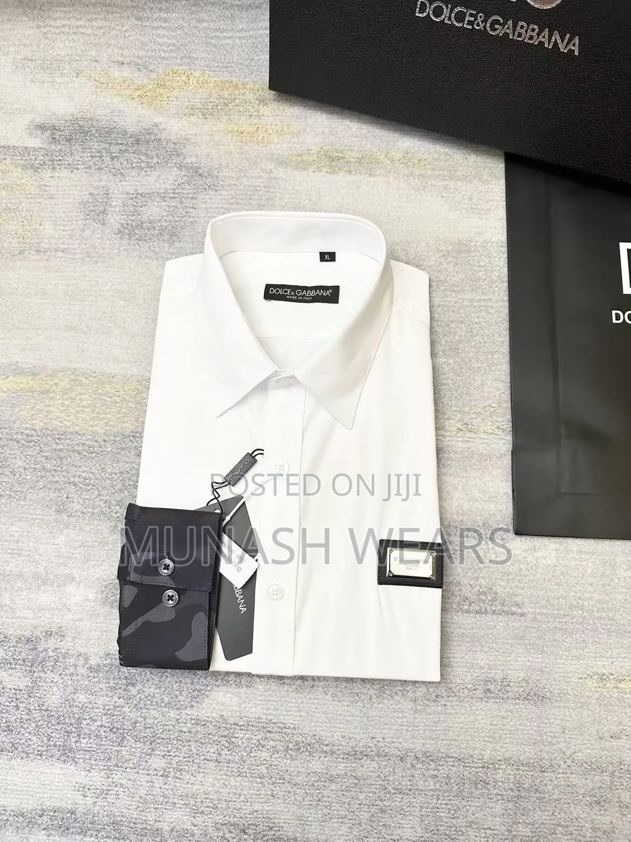 Luxury D&G Shirt For Men With Crest . S-5xl