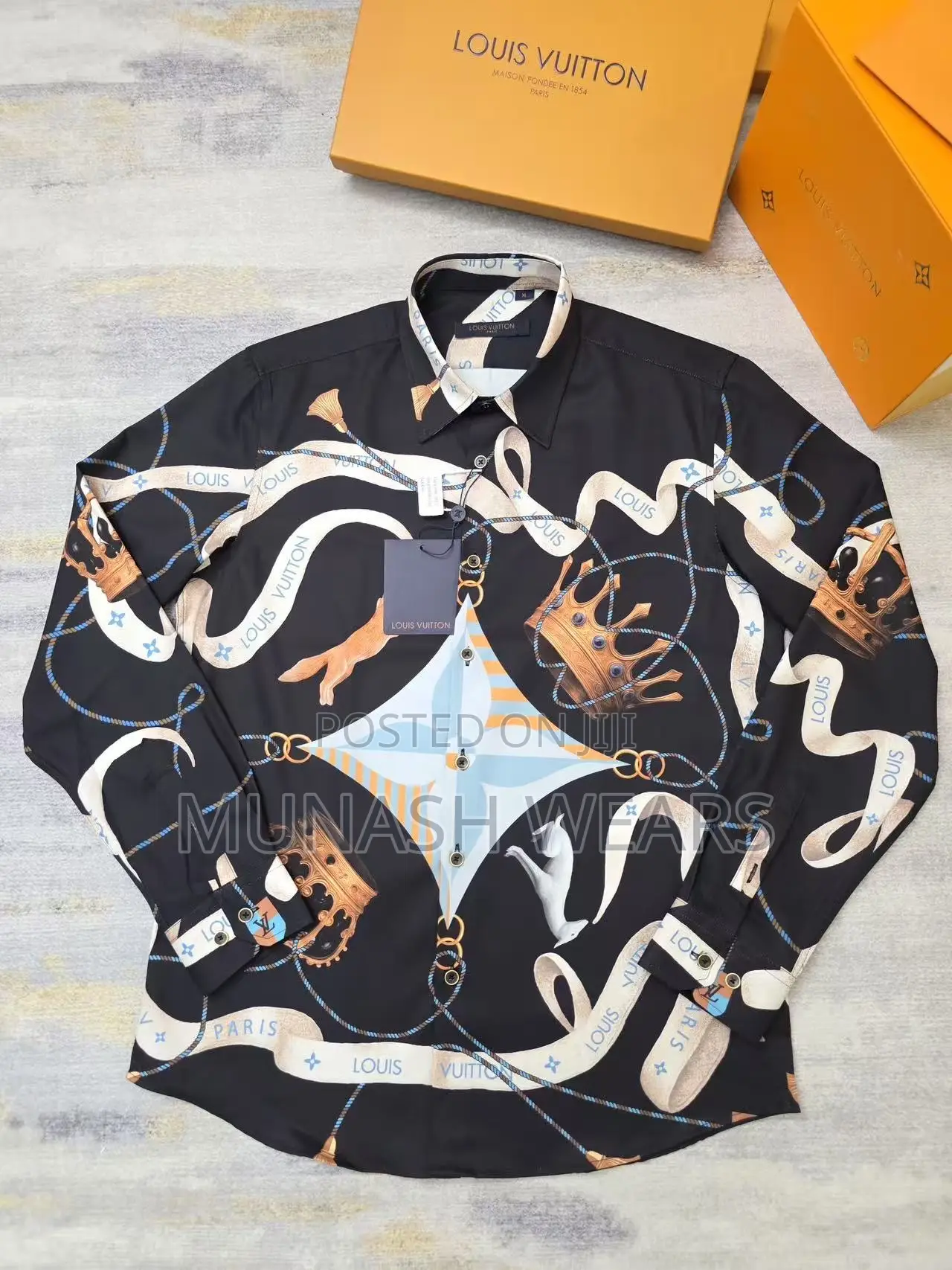 Royal Louis Vuitton Shirt , Brown And Black S-5xl