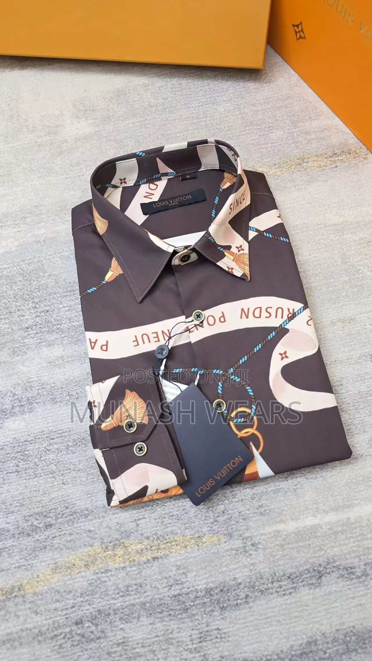 Royal Louis Vuitton Shirt , Brown And Black S-5xl