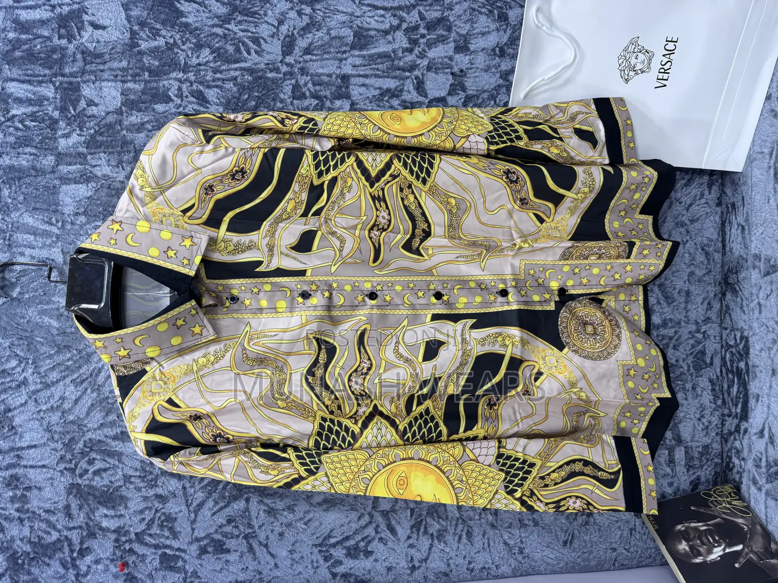 Luxury Versace Shirt For Men Gold Design