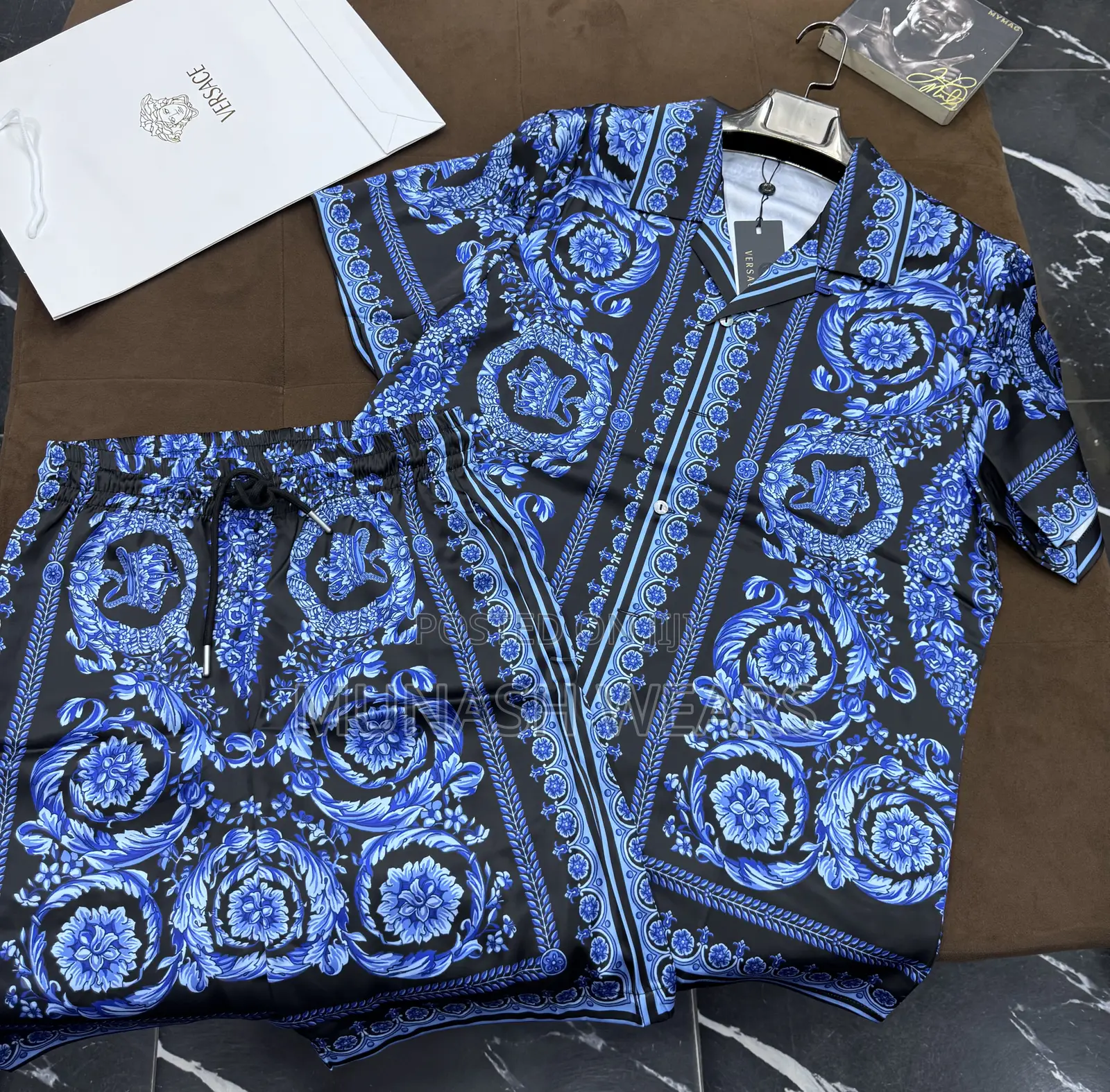 Luxury Versace Up And Down Blue