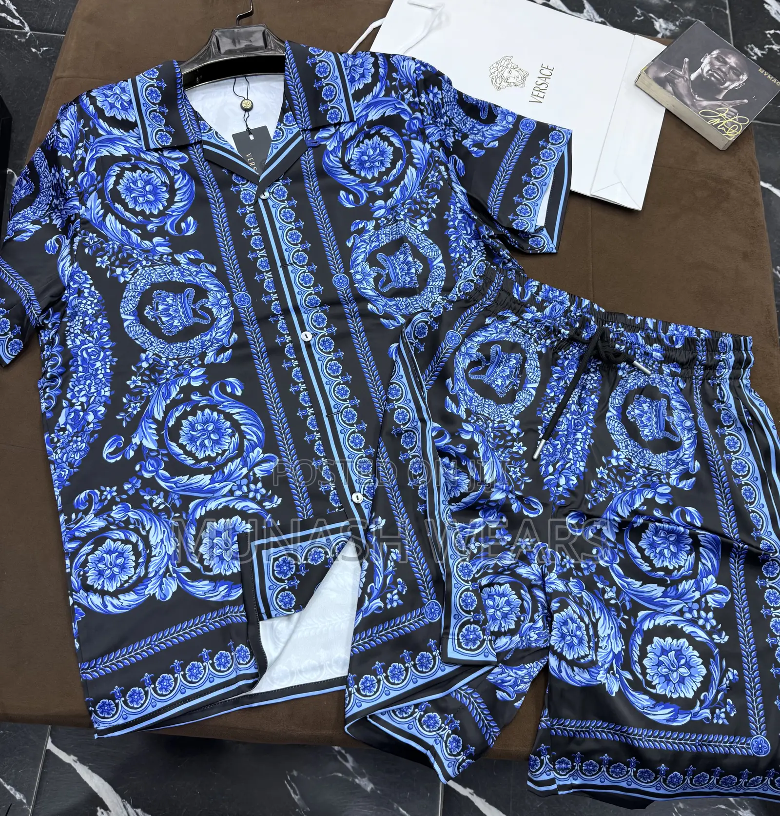 Luxury Versace Up And Down Blue