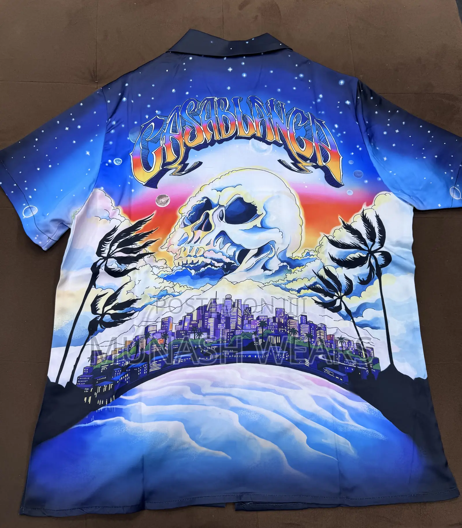 Luxury Casablanca Shirt And Short Blue Sk