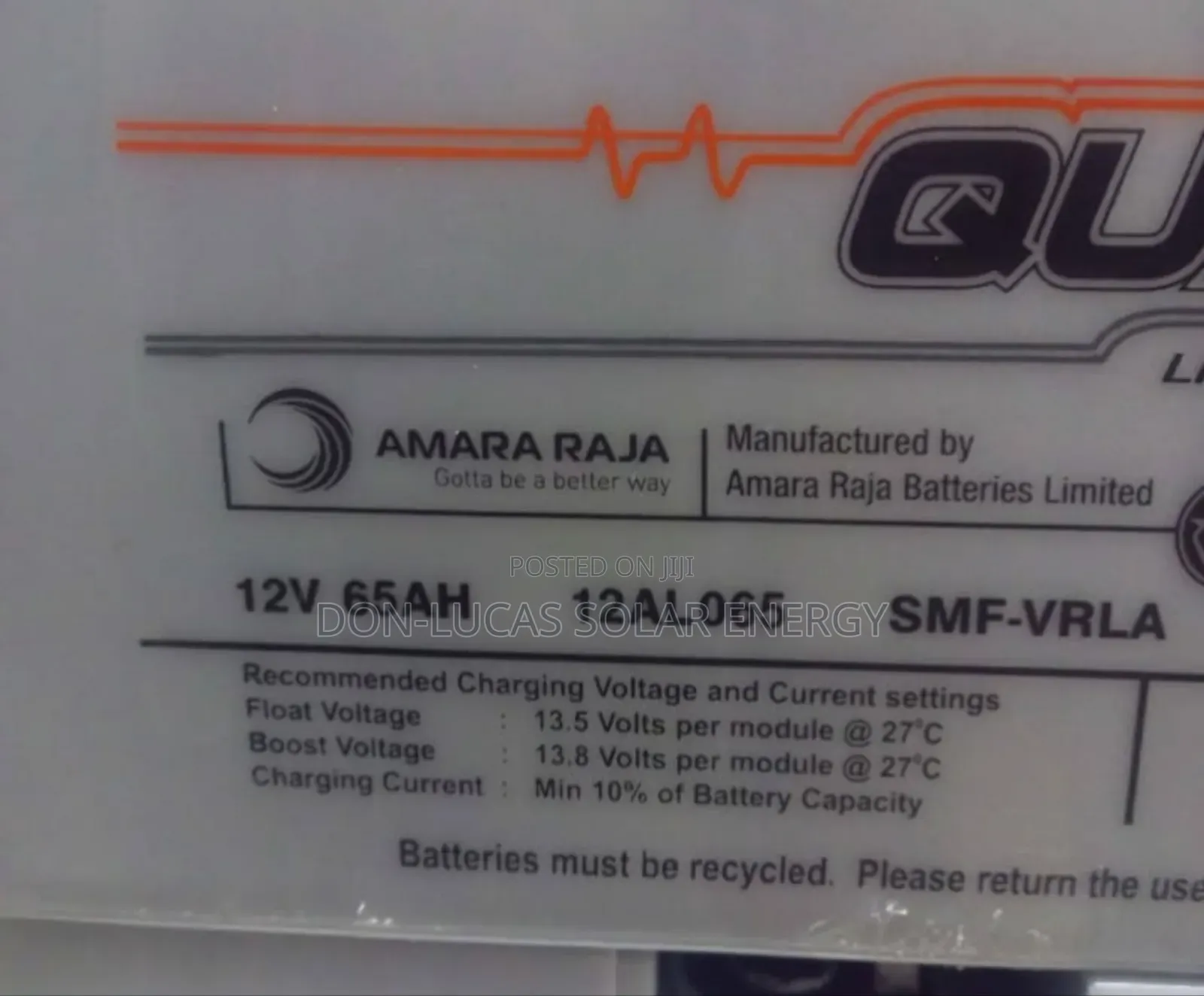 Amaron Quanta Battery 200ah 12v