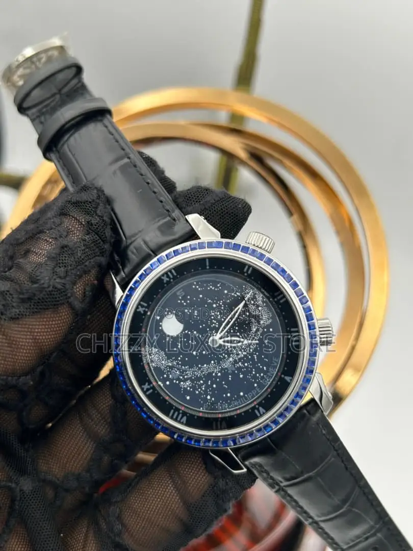 Patek Philippe Quality Luxury Men Genuine Leather Wristwatch