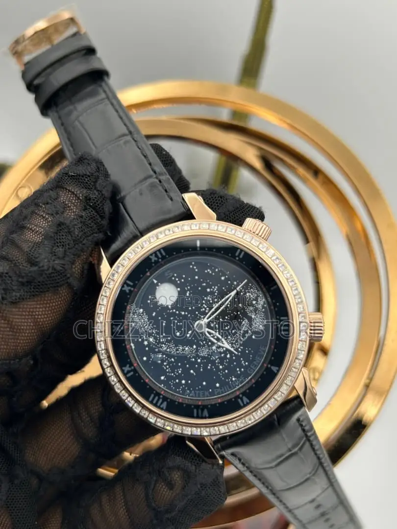 Patek Philippe Quality Luxury Men Genuine Leather Wristwatch