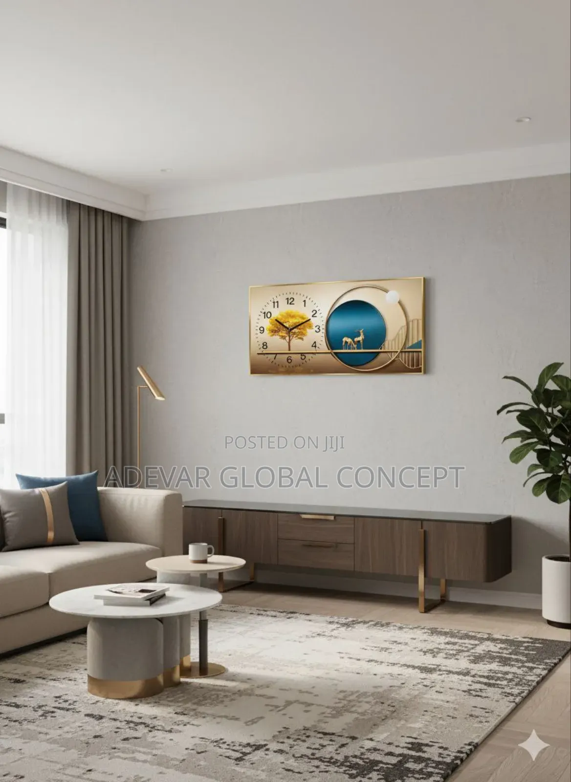 40by80cm Beautiful Art Wall Clock
- Different Designs Available