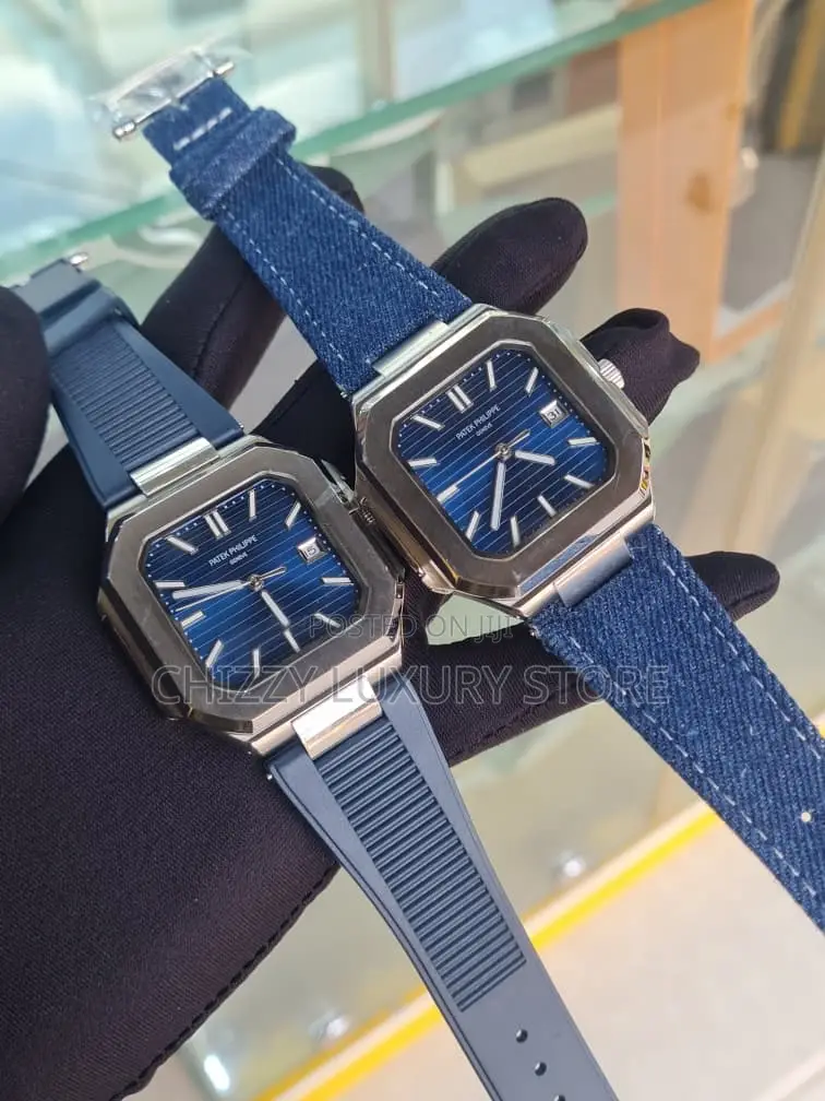 Patek Philippe Quality Luxury Men Jeans Strap Wristwatch