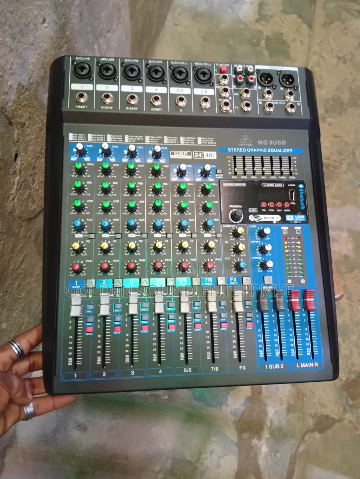 Professional Behringer Mixers 8 Channels Model Mg 8 Usb