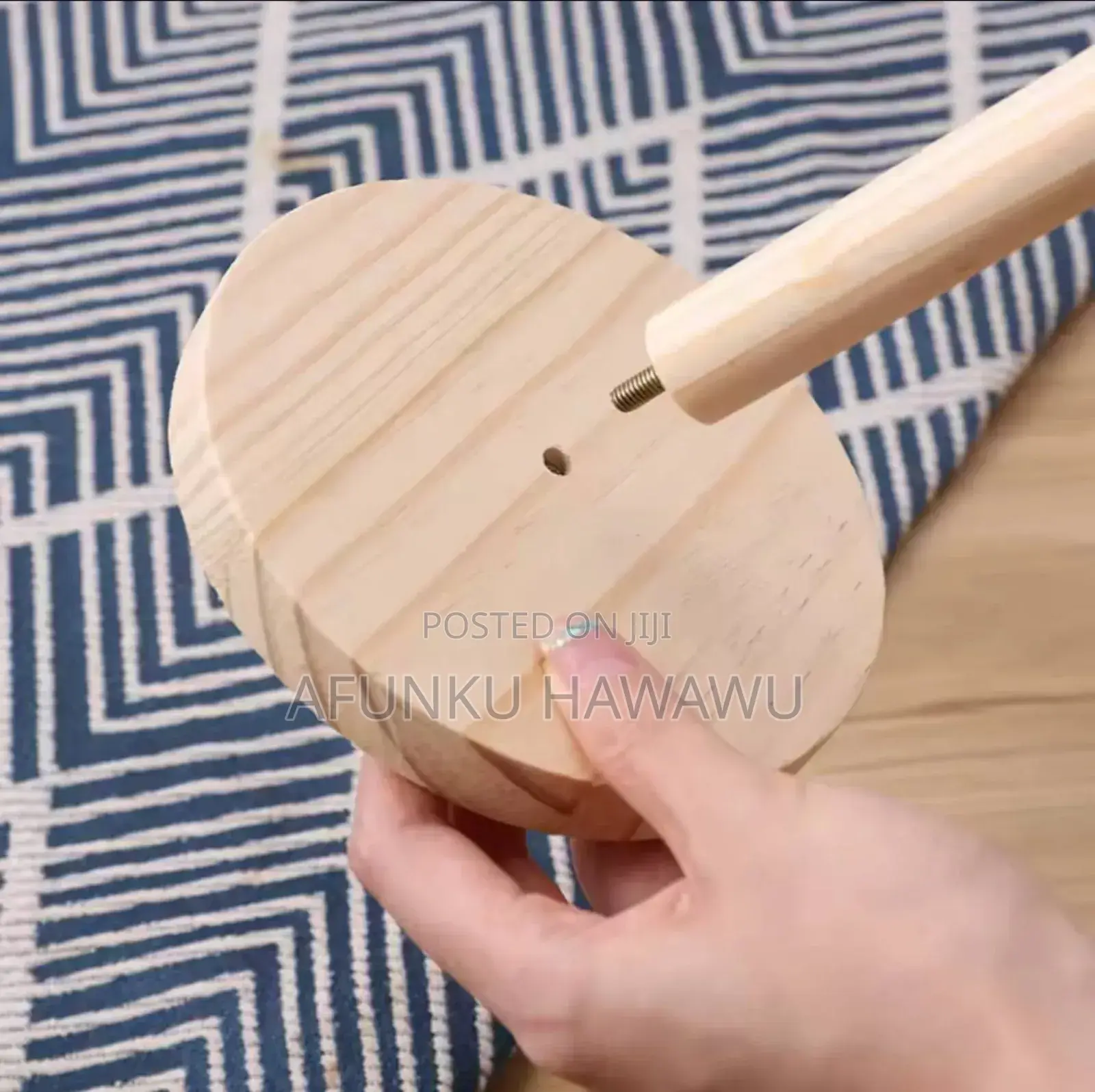 1pc Wooden Standing Paper Towel Holder