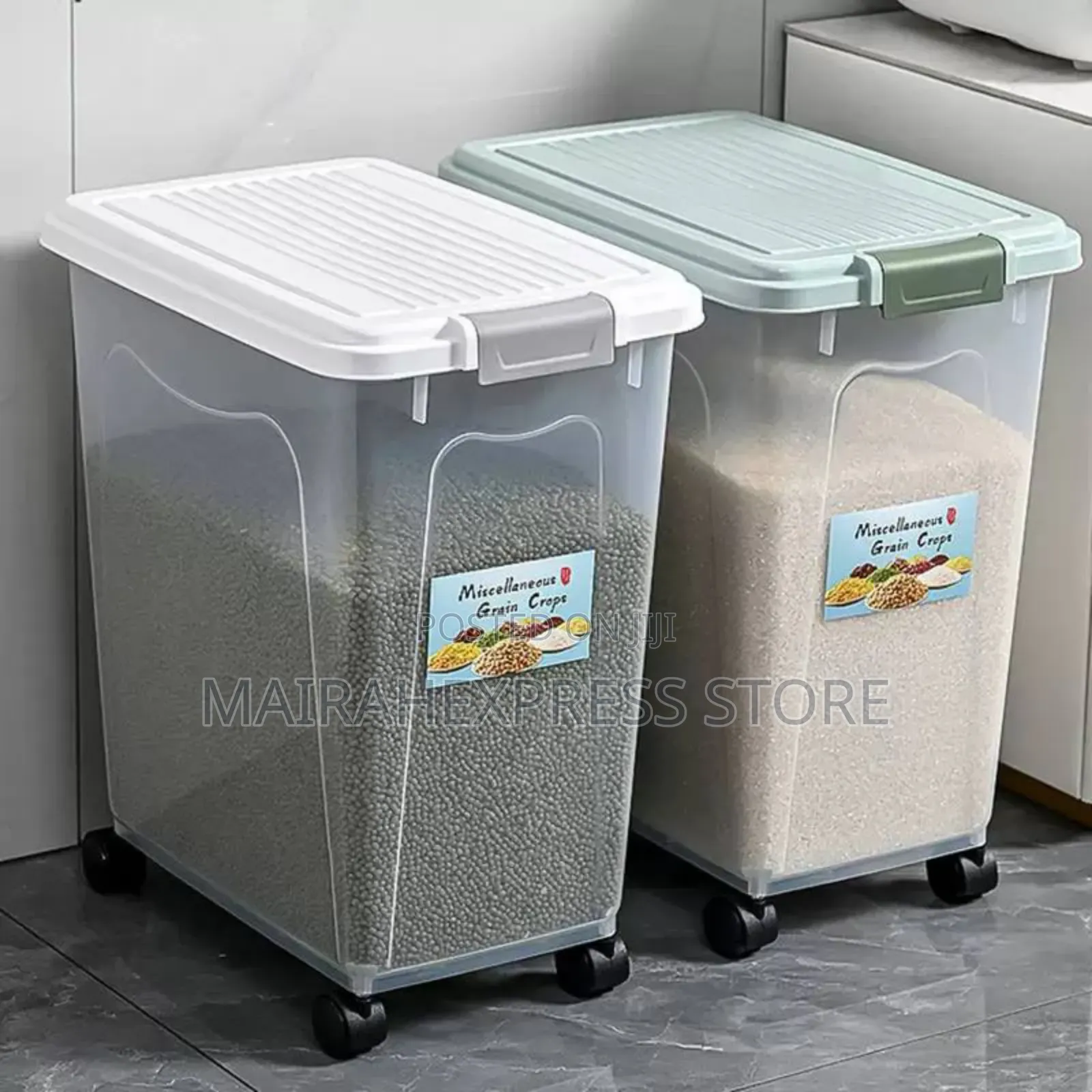 40l Storage Food Container With Wheels (T2mm7)