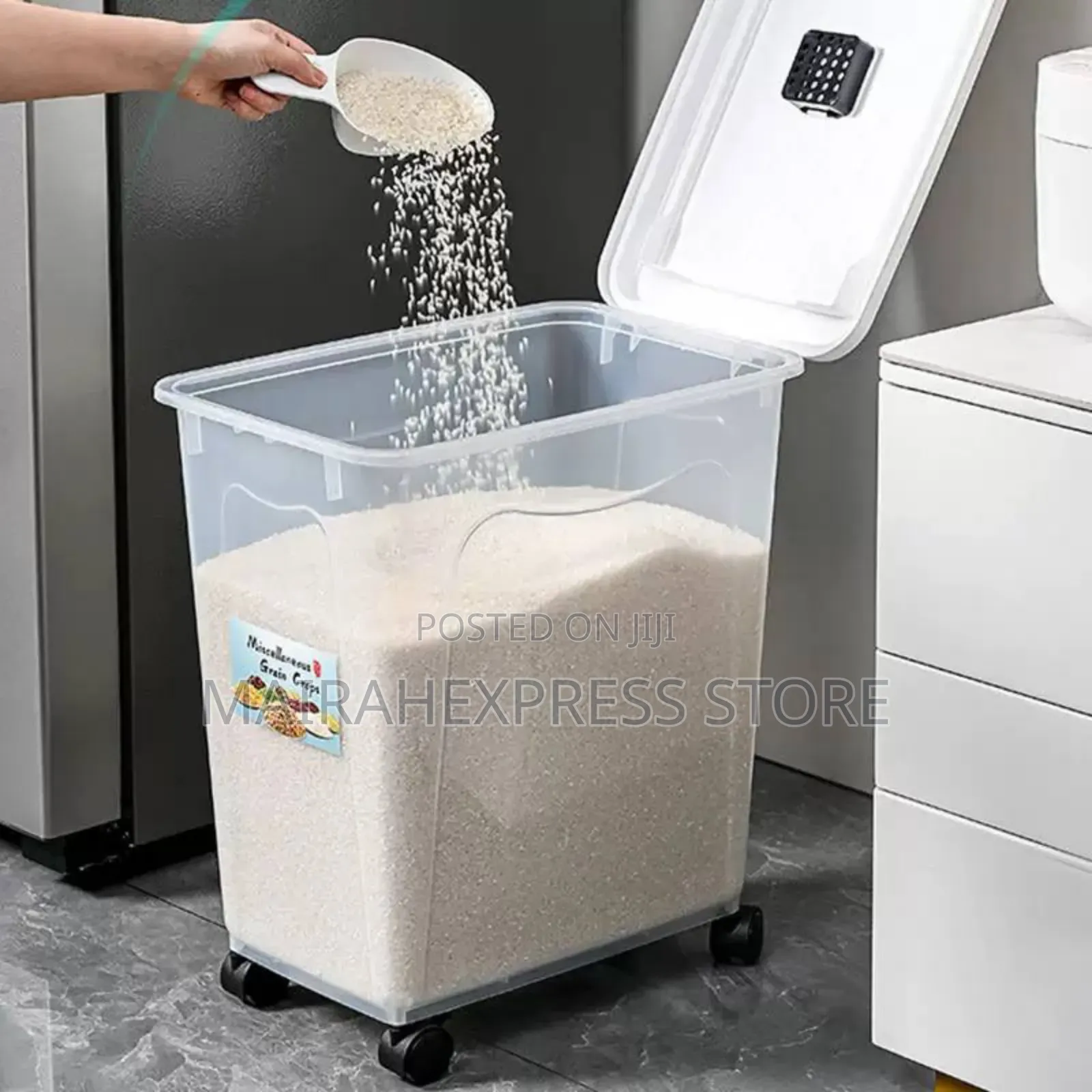 40l Storage Food Container With Wheels (T2mm7)