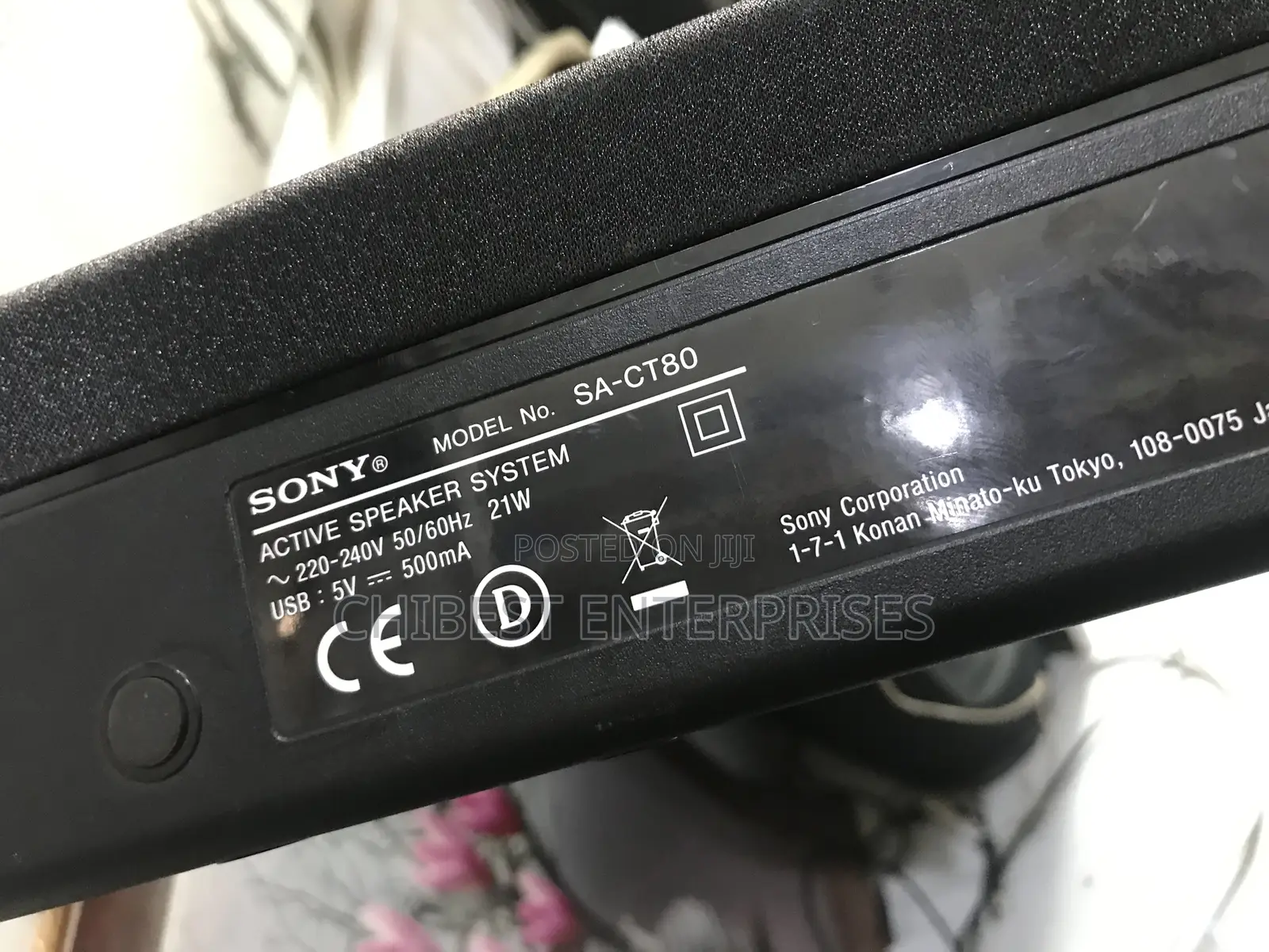 Sony Ht-Ct80 2.1 Channel 80w Soundbar Wired Subwoofer.