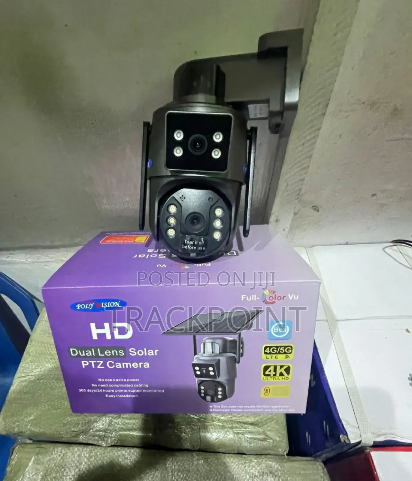 Solar-Paneled 4g Dual Lens Camera With High Resolution Quality