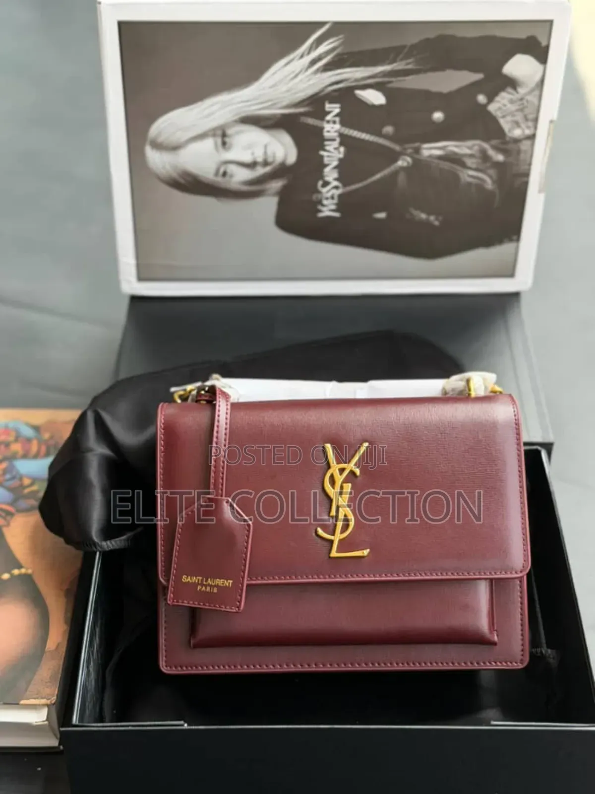 Original Luxury Saint Laurent Sunset Shoulder Bag
 Great Leather