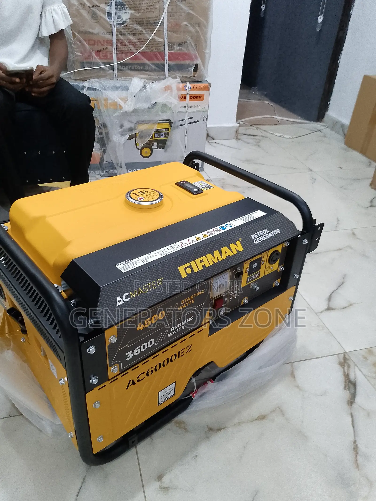 Sumec Firman Ac6000e2 3.5kva, 15l Fuel Tank Capacity