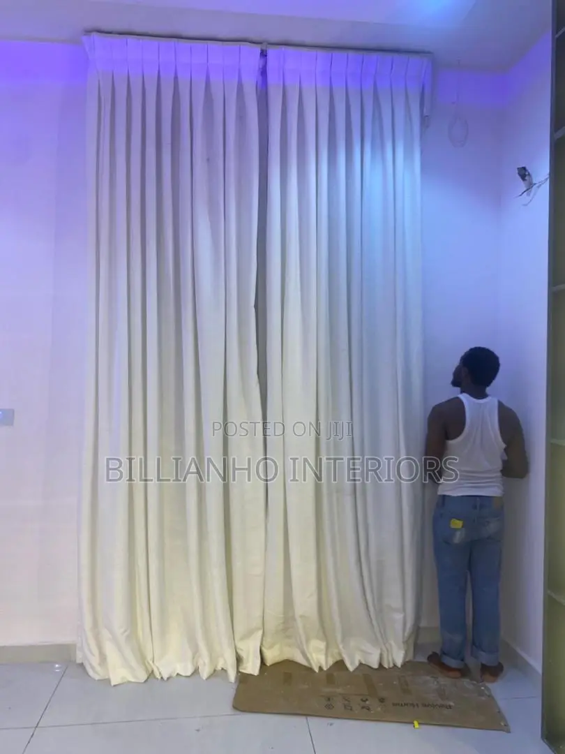 Automated Off White Curtain