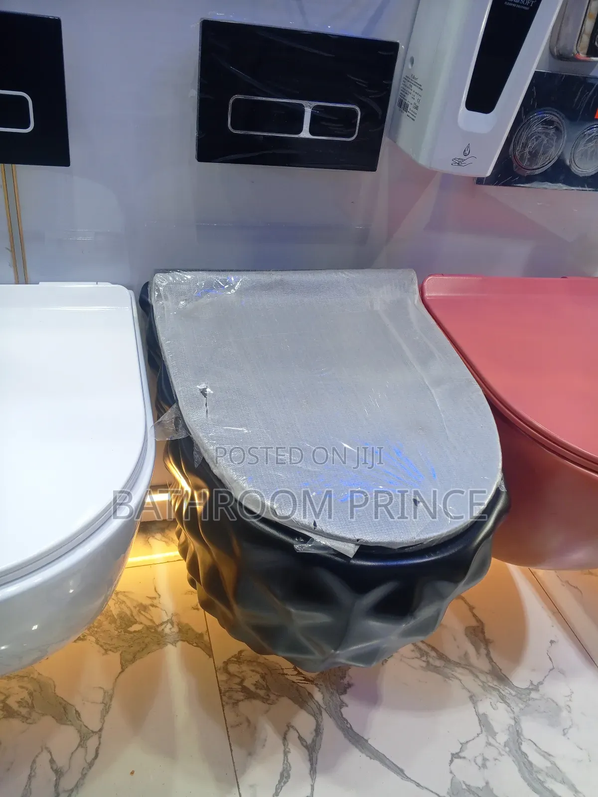 Rough Matte Black Conceal Water Closet