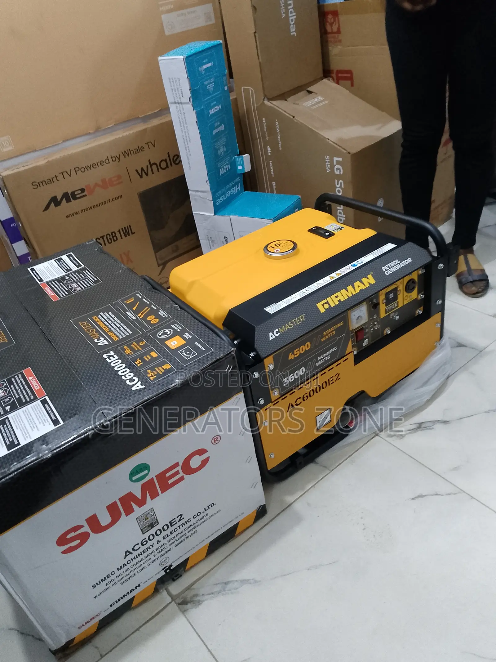 Ac Master Firman Ac6000e2 Generator, 230v Rated Output