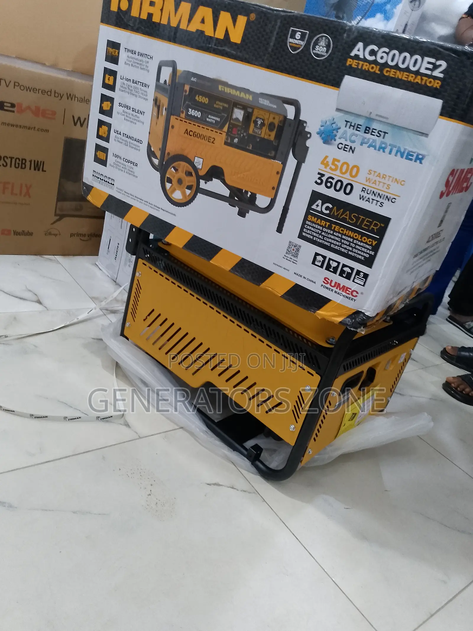 Ac Master Ac6000e2 Firman 3.5kva, 4-Stroke Engine Design