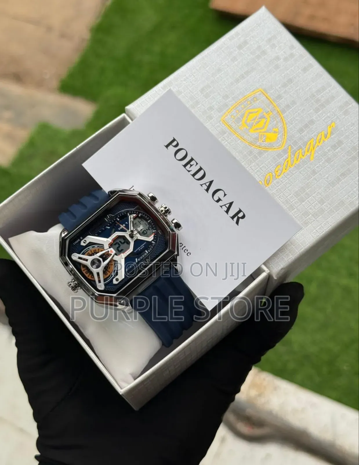Poedagar Multi Time Digital and Analog Time Display-Watch