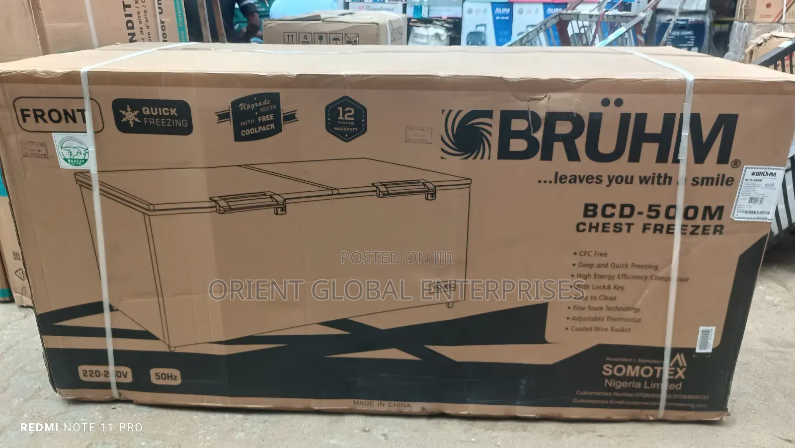Bruhm 550l Double Door Freezer