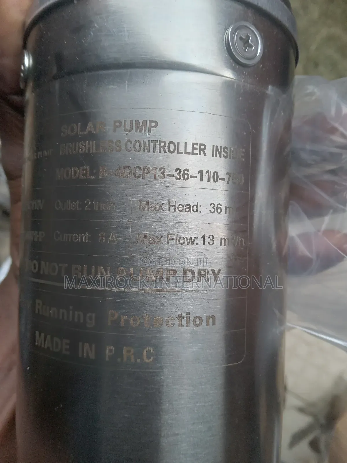 1hp Dc Solar Pump for High Water Volume 2-Inch Outlet