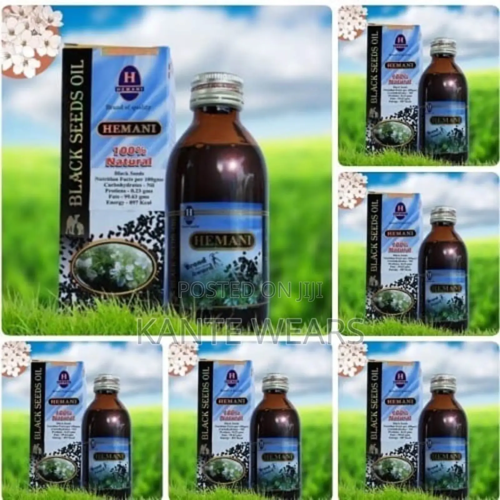 Hemani Black Seed Cumin Nigella Sativa Oil - 125ml X 6 Bottles