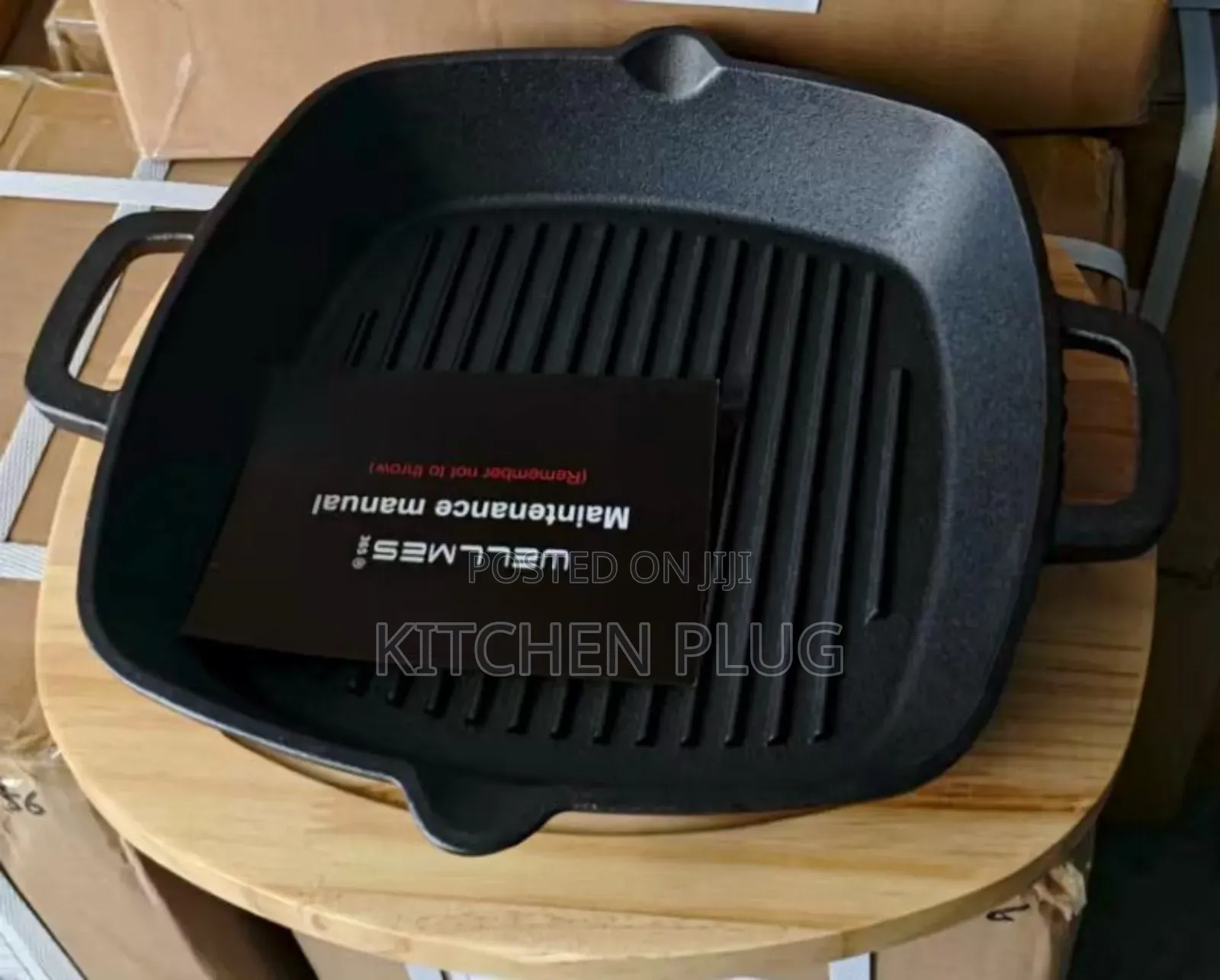 26cm Square Cast Iron Cooking Pan